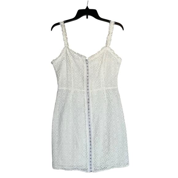 Storia Mini Dress Eyelette Lace Hook-and-Eye Shift - Picture 5 of 13